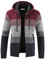 Uomo Moda Cardigan, Giacca con Cappuccio, Maglione Maglia Manica Felpa Lunga n zipRighe Caldo Invernale, Outwear Tops Cappotti (L, Rosso)