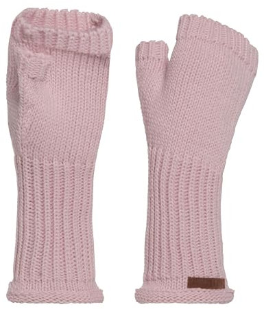 KNIT FACTORY - Cleo Handstulpen - Fingerlose Handschuhe - Gestrickte Handschuhe für Winter - Damen Handstulpen aus Wolle - Hochwertige Qualität - Rosa