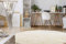 rugsx FLOKATI Griechischer Wollteppich, für das Wohnzimmer, Schlafzimmer, Kinderzimmer, Natürliche Farbe, Kreis Weiss 150 cm