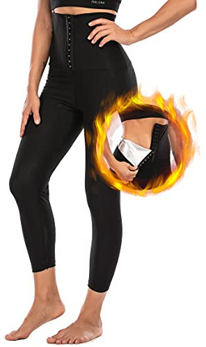 MAIFUN Pantalones de Sauna para Mujer, Mallas de Sauna para Adelgazar, compresión de Cintura Alta, Termo Caliente(L/XL)