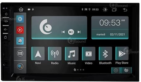 Autoradio universale 2 din Android GPS Bluetooth WiFi Full HD Touchscreen Display 7 processore 8core e comandi vocali