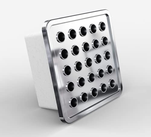 Rejilla de ventilación decorativa de 168 mm x 168 mm (cromada)