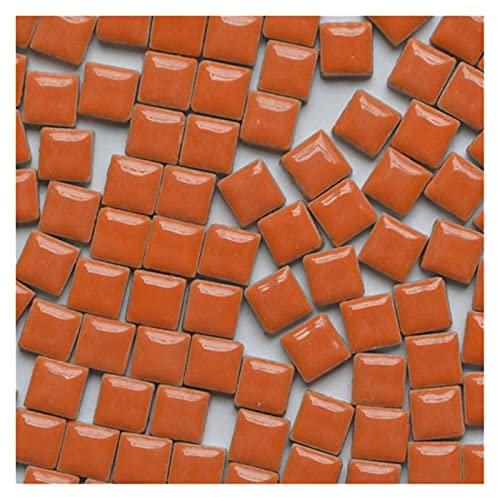 Mosaique 100g DIY Céramique Mosaïque Carré Carré Céramique Mosaïque Faire des Carreaux DIY Mosaique Loisir Creatif (Color : Orange)