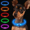Larkumio Leuchthalsband Hund Aufladbar LED Hundehalsband Leuchtend, Halsband Hund mit Einstellbarer Länge für Kleine Große Hunde Katze, Welpenhalsband Dog Collar Wasserdicht mit 3 Leuchtmodi, Blau
