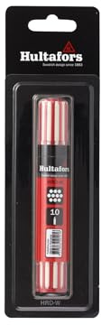 Hultafors Dry Marker Refill White (10) Blister Pack, supplied in a smart container