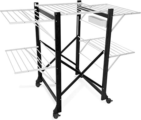 Arredamenti Italia - 606 Stück Wäscheständer 24 m ausziehbar Finish Schwarz