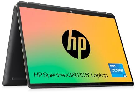 HP Spectre x360 13.5 2in1 Laptop | Intel Core i5-1335U | 16 GB RAM | 512 GB SSD | Intel Iris Xe Graphics | WUXGA+ Touch Screen | Up to 18hrs battery | Intel Evo |Win 11 | Nightfall Black|14-ef2020sa