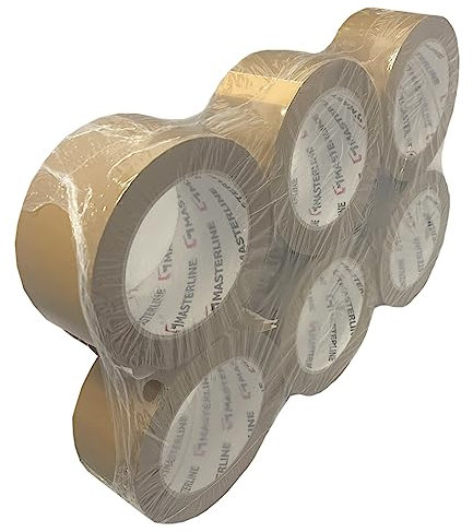 Scotch - Lot de 6 Rubans adhésif Havane polypropylène - 28µ 48 mm x 100 m (36% de plus que les 66 mètres) - Pour Boite D'Emballage Et Cartons. Peu Bruyant Et Très Compact