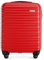 WITTCHEN Valigia da Cabina Trolley Bagaglio a Mano Valigia a rotelle Valigia piccola Trolley guscio duro in ABS con 4 ruote spinner Serratura a combinazione Maniglia telescopica Groove Line rosso