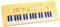 37 teclas electrónica piano teclado, portátil piano para escuela media con micrófono, piano mini música teclado para principiantes Navidad niños, amarillo