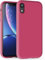 TAXXOE Silicone Case with iPhone XR Case Soft Ultra Slim Protective Shockproof Liquid Silicone Phone Case,Anti-Scratch Microfiber Lining，6.1 inch-Bright Pink