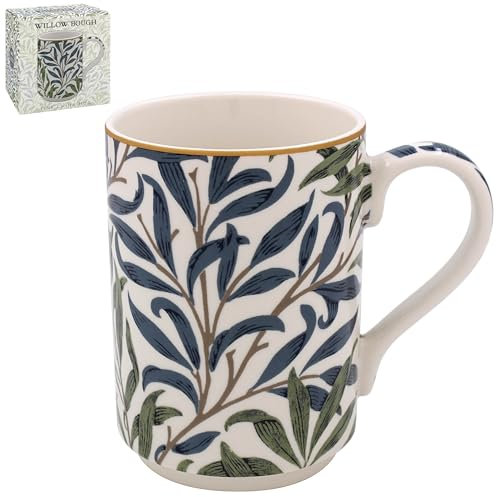 Lesser & Pavey - Taza de café con diseño británico Willow Bough | Tazas de café de cerámica para el hogar o el trabajo | Tazas grandes para bebidas calientes | Tazas de té y café - William Morris