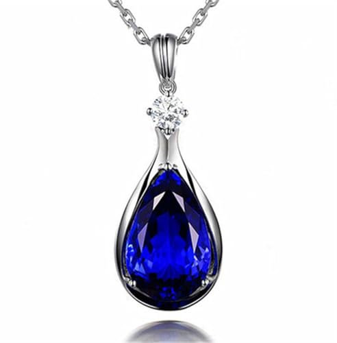 Gu Feng 13 Karat Tansanit Halskette Saphir Anhänger Kette