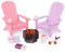Our Generation – Puppenmöbel-Set für 46 cm Puppen – Mit Feuerstelle, Soundeffekt & Campingzubehör – Adirondack Chairs
