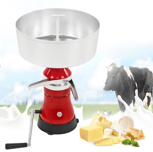 Máquina Manual Del Separador De Crema De Leche, Equipo Casero De Granja Lechera - Tazón Separador De Aleación De Aluminio De 12 Litros, Separación Eficiente De La Leche
