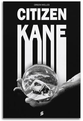 MUHDENG Citizen Kane-Poster, Raumdekoration, künstlerisches Poster für Schlafzimmer, Wohnzimmer, Wände, ästhetisches Poster, 20 x 30 cm, ungerahmter Stil