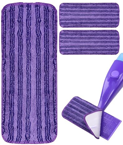 NETONDA 3 Pcs Lingettes Reutilisable pour Swiffer WetJet Recharge Serpillière Lavable en Microfibre pour Swiffer Wetjet Balai
