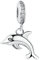 Lkwidi Charmes Delphin dangle Charms-Anhänger 925 Sterling Silber Charm Bead Pendant für Europäische Armbänder und Halsketten