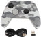 ciciglow Manette de Jeu sans Fil pour PC, Android, iOS, OS X, Steam Deck, Déclencheurs à Double Hall, Gyroscope 6 Axes, LED RGB (Camouflage Gris)