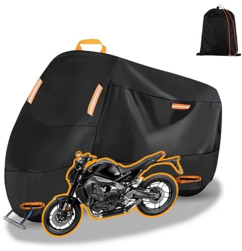 XMHLFC Motorbike Cover for KTM Duke 125 2011-2024, with 4 Reflective Strips, Motorcycle Protective Cover Anti Tear Waterproof Dust Cover,D/XXL