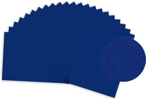 Sumico Fotokarton - 300g/m² - DIN A4-50 Bogen - - für Kindergärten und Schulen - zum Basteln, Gestalten und Designen (Dunkelblau)