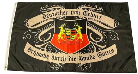 Fahne Württemberg - Schwabe durch die Gnade Gottes, 90x150 cm, Flagge, Banner, Königreich Württemberg