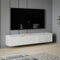 FORTE LIBERTAD moderner Fernsehtisch TV Schrank Lowboard 180 360 für Fernseher 55 65 80 Zoll, Wohnzimmer, hängend oder stehend, Weiß Hochglanz, 179,6 cm breit x 35,4 cm hoch x 34,8 cm tief