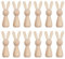 ABOOFAN 12 Stück Leere Holzkaninchen-Puppenfigur Ostern Holzhase DIY Ostern DIY Holzhase Zum Bemalen Holzpflockpuppen Unvollendet