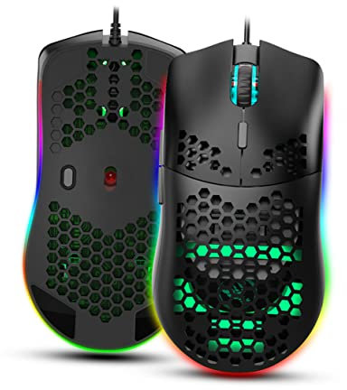 Angoily Souris RGB à Touches Design Perforé Éclairage Programmable sans Pilote pour Usage Professionnel