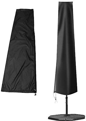 Housse de parasol déporté imperméable avec tige de protection pour parasol d'extérieur et parasol de marché Oxford Protection UV 210 x 140 cm