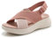 Meik Mangni Sandali Ortopedici Donna Arch Fit Scarpe Aperte Sandalo Leggera Sandali da Passeggio Piattaforma,Rosa 39 EU