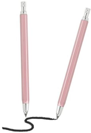 PATIKIL 2 Porte-Mines Mécaniques 4.0mm, Crayons Porte-Mines Grand Porte-Mine Automatique Métallique Avec Taille-Crayon Pour Crayon À Mine Graphite Dessin Art Esquisse Menuiserie, Rose