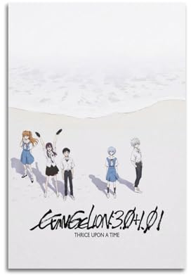 Evangelion Poster, Vintage-Poster, dekoratives Gemälde, ästhetische Wandkunst, Leinwand-Dekor für Wohnzimmer, Schlafzimmer, 30 x 45 cm, ungerahmter Stil