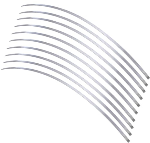 PH PandaHall 5 mm 10 hilo plano chapado en plata de ley 925 alambre de hierro rectangular flexible y plegable de latón para fabricación de joyas para pulseras, anillos artesanías y manualidades, 30 cm