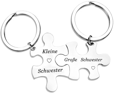 SOVYTH Schwester Geschenke Schlüsselanhänger für Große Schwester Kleine Schwester Schwägerin von Schwester Lustiges Geburtstag für Mädchen, Frauen BFF bester Freund Geburtstag Geschenk