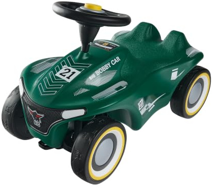 Big Bobby Car Neo RS grün - Rennwagen Rutschauto Kinderfahrzeug mit Flüsterreifen für leise Fahrgeräusche und Guten Grip, ergonomischer Sitz mit Kniemulde, Kleiner Wendekreis, ab 12 Monaten