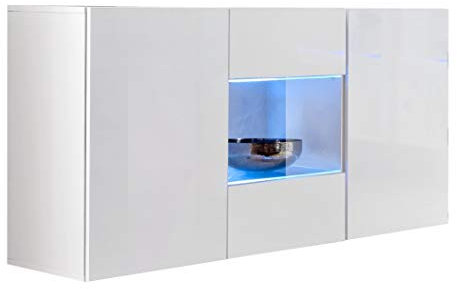 Letti e Mobili - Aparador de color blanco con LED