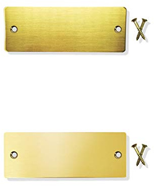 JSSC Neugart GmbH Graviertes poliertes Messingschild ★ Türschild ★ Namensschild ★ Klingelschild ★ Briefkastenschild (gebohrt, 80x30)