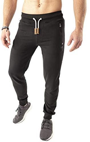 Mount Swiss Lange Jogginghose Herren Finn I Sweatpants I Freizeithose Männer Farbe schwarz, Gr. XXL