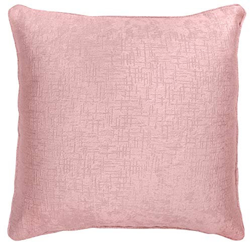 Enhanced Living Vogue Tende, Poliestere Tessuto, Rosa Cipria, Rosa, Cushion Cover-17 x 17 (43cm x 43cm)