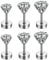 3 Pairs Jewelry Stainless Steel Round Clear Cubic Zirconia Stud Earring 3~5MM Silver (1038_Silver)