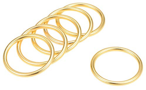 sourcing map 6Stk. O Ring Schnalle Kreisring für Hardware Tasche Kunst DIY 1,2(30mm) gold