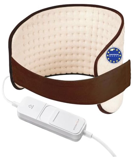 Boston Tech WE116 Heizkissen elektrisch für Bauch und Rücken Tasche - Heizgürtel mit 3 Temperaturstufen & Abschaltautomatik - Wärmegürtel mit verstellbarem Band und Klettverschluss Anthrazit 29x69cm