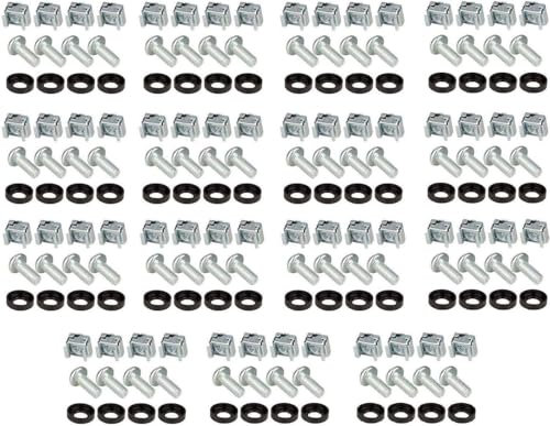60 x Montageschrauben Rackschrauben M6 x 16 Käfigmutter Montageschrauben Käfigmutternset M6 Montagesatz 10 & 19 Schränke Netzwerk Schrauben Rack Käfigmuttern (15 VPE)