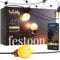 Twinkly Festoon 40 LED Weiß, Lichterkette mit 40 LED-Lampen, Außen- und Innenbeleuchtung von Warmweiß bis Kaltweiß, Kompatibel mit Alexa, Google Home, IP44, App-Steuerung, Schwarzes Kabel, 20m