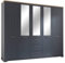 DEINE TANTE EMMA 58-668-T3 ELASTIR Graphit Grau/Artisan Eiche Nb. Kleiderschrank Schlafzimmer Drehtüren Stauraum ca. 270 x 225 x 62 cm