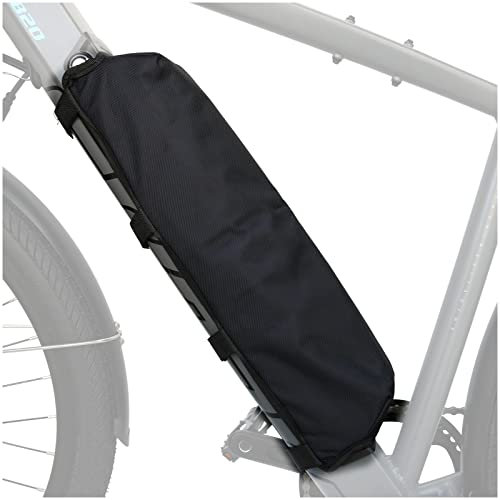 Hyuhome Ebike Battery Protective Cover - Waterproof, Mud-Anti, Dustproof, Wear Resistant, Portable Package (Black with Velcro)