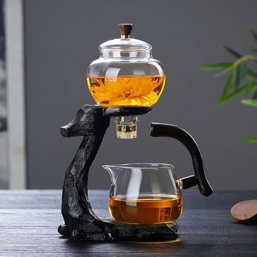 VIXDA Kungfu Glas-Tee-Set, magnetische Wasserumleitung für Küche, lose Teesiebe, Wasserkocher, Teekocher, Gläser, magnetisches Teekannen-Set