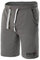 Mount Swiss Herren Shorts 8XL Stahlgrau 100% Baumwolle große Größen Kurze Freizeithose Sporthose elastischer Bund Taschen atmungsaktiv bequem Sommerhose Übergröße