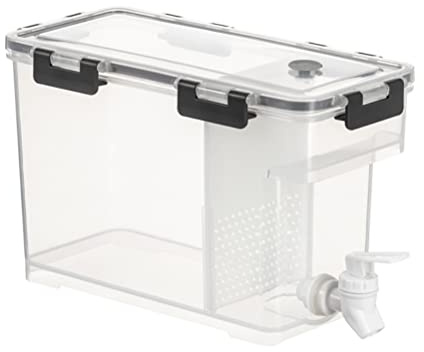 Distributeur de Boissons en Verre avec Robinet, 3,5 Litres, Pot à Jus et Limonade, Compatible Réfrigérateur, Idéal pour Cuisine, Bar, Camping, Fêtes et Apéritifs en Terrasse